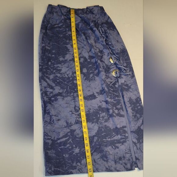 Ozark Mountain Jean Western Maxi Skirt Top Set Blue Fringe Concho Matching Set - Picture 15 of 16